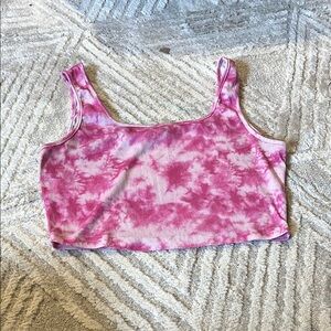 Pink Tie-Dye Women's Crop Top